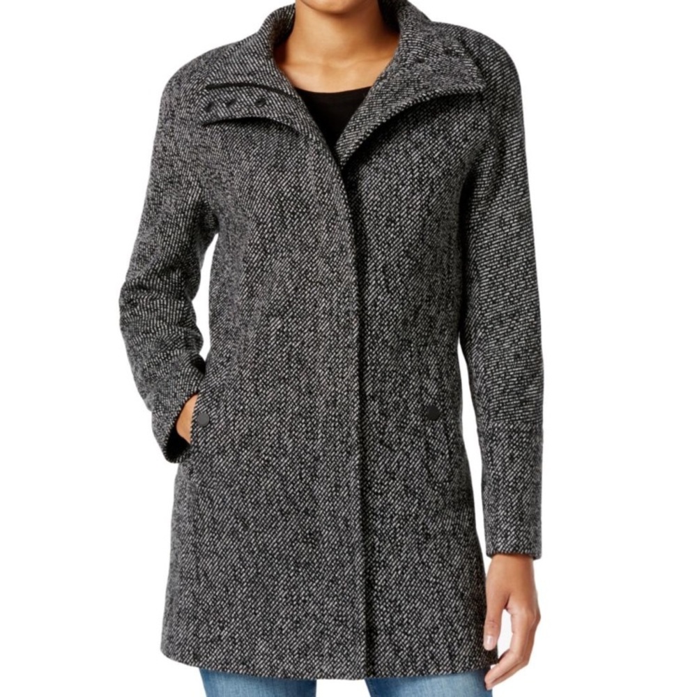 Lucky Brand Tweed BNWOT Black Hardware Coat